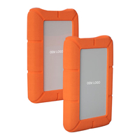 Hdd portabel 1TB 500GB, wadah Aluminium dengan penutup silikon Anti guncangan Casing Hard disk Drive