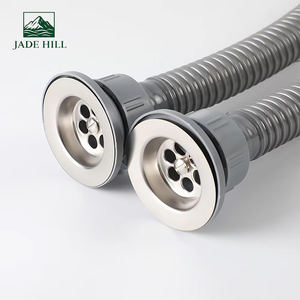 Tuyau de vidange de salle de bain en PVC flexible, extensible, écologique, anti-corrosion, à double embout en Y, en promotion - Product Image 1