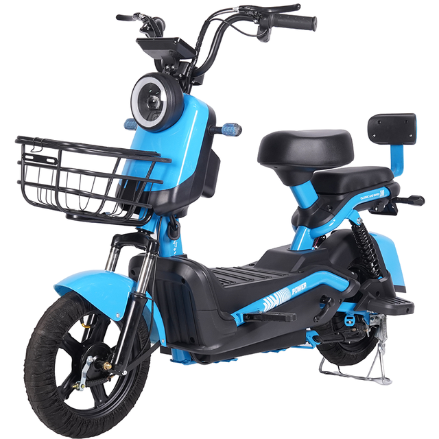 Factory Sale 500W Mobility Electric City Bike 14in Vacuum Tire Ebike 2 Passenger Cycling Motor Bike