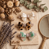 Barrette à cheveux en acétate de cellulose avec nœud, pince décorative pour femmes, accessoires capillaires quotidiens 810078