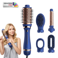Sèche-cheveux pliable léger 5-en-1 avec moteur DC 1200W, fonctions de bouclage et de lissage pour tous types de cheveux