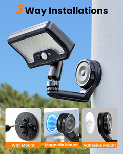Modern Black Motion <b>Sensor</b> Wall Sconce Small Exterior <b>Battery</b> Powered <b>Light</b> Outdoor Portable Wireless Hotel Solar Wall Lamp - Product Image 3
