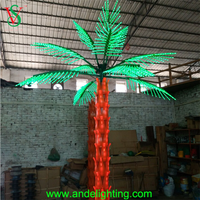 Plante artificielle imperméable à led en forme de palmiers, éclairage d'extérieur, produit de haute qualité, style asiatique du sud-est,, vente en gros
