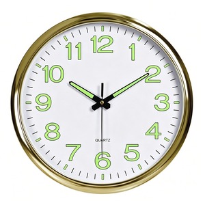 12 Inch Luminous Silent Quartz Wall <b>Clock</b> Round Battery Powered Analog Timepiece <b>for</b> Living Room <b>Bedroom</b> Kitchen - Product Image 4