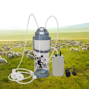 Goat Milk 3L Automatic Electric Grey Blue Plastic Milking Machine For Cattle And Sheep