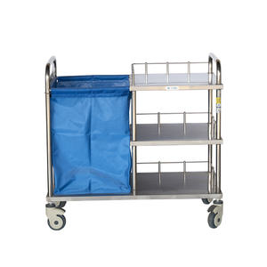 HOChey <span class=keywords><strong>รถ</strong></span>เข็น<span class=keywords><strong>พยาบาล</strong></span>สแตนเลส304ทนทานกันน้ำกระเป๋าออกซ์ฟอร์ดเครื่องมือทางการแพทย์รถเข็นพยาบาล - Product Image 1