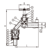 Robinet à bille en laiton AVONFLOW DN15 1/2" au design moderne, anti-corrosion, finition nickelée