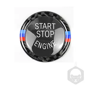 2024 motor çalıştırma durdurma düğmesi değiştirin kapak Trim Sticker E90 E92 E93 320i araba iç şekillendirici aksesuarları için
