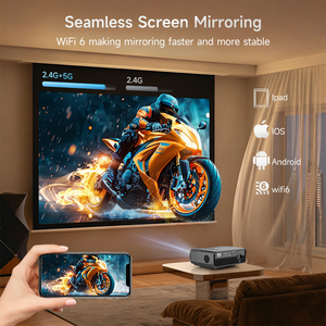 OEM A12AB Pro1750ANSI 4K <b>Projector</b> Beamer with Wifi 1080P 4K Home 2G RAM for Mobile Phone for Home Use - Product Image 5