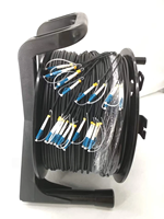 Câble à fibres optiques tactique blindé extérieur 8 fibres, connecteur LC, monomode OS2, TPU, sur bobine, pour événements sportifs
