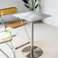 Anpassbarer Edelstahl-Couchtisch, Klappbarer Acryl-Stuhl, Schlichter Kommerzieller Freizeittisch-Set mit Stühlen