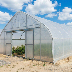 חממה חקלאית מסחרית מפלסטיק ירוק, חד-ממדית, עם מערכת הידרופונית לגידול ירקות - Product Image 2