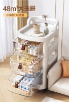 Tiroirs d'organisation robustes à 3 niveaux avec cadre blanc Organisateur de rangement en plastique transparent Tour de tiroirs pour placard de chambre à coucher à domicile