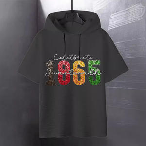 Sweat-shirt sans manches à capuche pour homme, imprimé géométrique motif chat, coupe classique, tricoté, printemps-été 2025 - Product Image 5