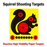 Cibles de tir réactives en forme d'écureuil, 10 anneaux, cibles en papier Bullseye pour la pratique de tir en intérieur et en extérieur, la chasse et l'entraînement