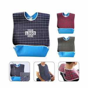 ผ้ากันเปื้อนสำหรับผู้ใหญ่แบบมีโลโก้สั่งทำได้ ขนาดใหญ่ ป้องกันเสื้อผ้าขณะรับประทานอาหาร ซักได้ ใช้ซ้ำได้ กันน้ำ - Product Image 2