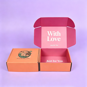 Scatole di Cartone Biodegradabile Personalizzate per <span class=keywords><strong>Confezioni</strong></span> Premium di Sciarpe in Seta Rosa e Abiti - Product Image 1