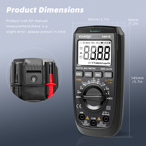 Kuaiqu Km61B Smart Multimeter mit Datenhaltefunktion und Max-Funktion, Cat III 600V 10A, professioneller elektrischer <span class=keywords><strong>Tester</strong></span> zur Fehlerbehebung in Stromkreisen - Product Image 2
