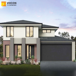 Casa Prefabricada de Panel Sándwich de Fibra de Hormigón, Ligera, Resistente al Viento, Fácil de Instalar, Estilo Villa, para <span class=keywords><strong>Playa</strong></span> o Bosque - Product Image 2