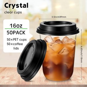 แก้วกาแฟเย็นพลาสติกแบบใส ขนาด 90 มม. 12 ออนซ์ ผนังเดี่ยว ก้นกลมรูปตัวยู สำหรับเครื่องดื่มเย็น พร้อมโลโก้สั่งทำ - Product Image 4
