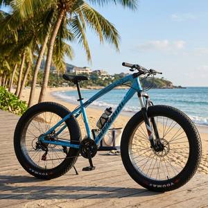 Bicicleta de Montaña de Acero de 26 Pulgadas y 21 Velocidades con Suspensión Completa, Neumáticos Gruesos 4.0 y Frenos de Disco para Nieve - Product Image 3