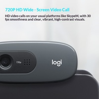 Cámara Web USB HD para C270/C270i, CMOS, Micrófono Integrado, Enfoque Automático, 30 FPS, para Computadoras Portátiles, Clases en Línea, Plug-and-Play, en Stock