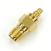 Coupleur coaxial RF plaqué or SMA vers MMCX, connecteur femelle SMA vers prise mâle MMCX, adaptateur de connecteur SMA vers MMCX