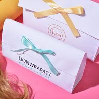 Lionwrapack Logo personnalisé imprimé ruban arc daim pochette sac de haute qualité écologique recyclable Wigbag pour Bracelets parfum
