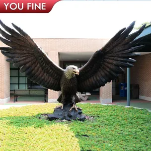 Garten im Freien gegossen Bronze Adler Statue