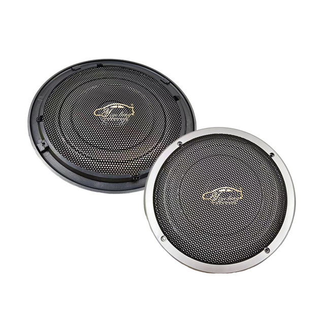 2Pcs 8 Inch Silver Speaker Grille Car Subwoofer Face Shield Replaceable Round Speaker Protection Grille
