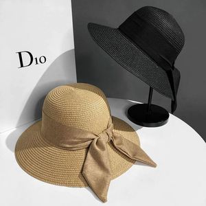 Nouveau design Chapeau de soleil en paille pour femme avec ruban, idéal pour les sorties estivales et les vacances à la plage - Product Image 2