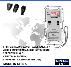 Probador de frecuencia infrarroja de llaves remotas de coche 100M-1GHZ instrumento de medición de frecuencias infrarrojas electrónicas digitales de 4 bits - Product Image 2