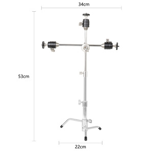 Mini C <b>Stand</b> Desktop Phone Holder 5 Inch Adjustable Height With Crossbar For Mobile Video <b>Recording</b> - Product Image 2