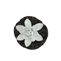 Fleur en céramique personnalisée pour diffuseur de roseau avec base volcanique arôme de parfum de décoration intérieure pour parfum revigorant