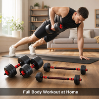 Ensemble d'haltères en ciment 10kg 15kg 20kg 30kg 50kg, Haltères, Kettlebell et Barre de musculation, Ensemble d'entraînement de force trois-en-un