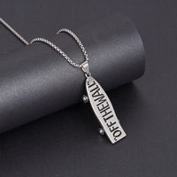 Collier Hip-Hop en Acier Inoxydable Plaqué Or et Rhodium Style Punk pour Hommes et Femmes – Vente en Gros, Idéal Cadeau Tendance