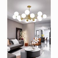 Lampe suspendue moléculaire nordique en forme de haricot magique, éclairage LED moderne pour salon, salle à manger, chambre à coucher, décoration de maison populaire