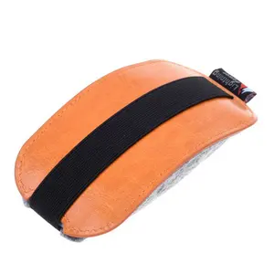 Pochette en cuir Pu Orange pour tapis de souris, étui de voyage, housse anti-poussière, sac de rangement pour Apple Magic Mouse 2, accessoires