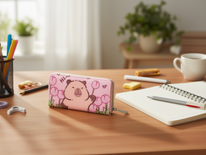 Portafoglio singolo con cerniera a strappo, grande, in PU, unisex, per uso quotidiano - Product Image 2