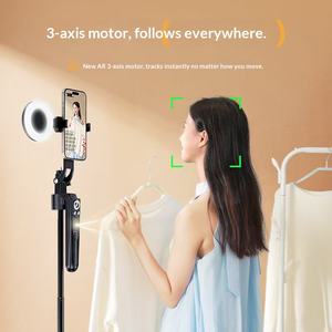 Trépied de téléphone pliable en alliage d'aluminium extensible de 1,8 m (4 pieds) avec lumière LED, anti-tremblement, télécommande sans fil, bâton de selfie pour TikTok - Product Image 4