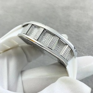 Reloj Mecánico Cuadrado Premium para Hombre, Diseño de Diamantes y Tourbillon, Cristal de Zafiro, Reloj Deportivo de Lujo, Acero Inoxidable y Correa de Caucho - Product Image 4
