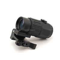 Prism Scope G45 Tactical Scope 5X Magnifier Sight Aluminum Alloy Black/TAN Switch to Side Mount for Outdoor Hunting