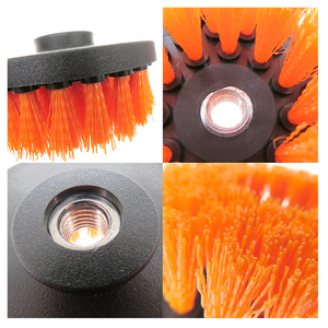 Brosses de <span class=keywords><strong>nettoyage</strong></span> colorées de 4 pouces avec filetage M14 pour perceuse, brosses creuses pour lavage de voiture, brosses pour salle de bain, baignoire, douche et <span class=keywords><strong>carrelage</strong></span> - Product Image 3