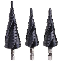M35 M42 HSS Cobalt TiAlN Coated Step Foret 3 cannelures 1/4 "Hex Shank Hole Cutter pour acier inoxydable Drlling