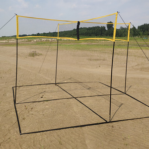 <span class=keywords><strong>Kit</strong></span> de <span class=keywords><strong>filet</strong></span> de <span class=keywords><strong>volley</strong></span>-ball de plage portable, en forme de croix, durable, pliable, pour jeu d'équipe en intérieur et en extérieur, <span class=keywords><strong>filet</strong></span> réglable - Product Image 2