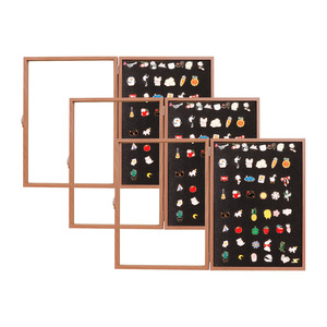 <span class=keywords><strong>Cadre</strong></span> d'affichage 3D en MDF bois, facile à assembler, pour badges, multifonctionnel, boîte de présentation pour badges à épingler, vente chaude - Product Image 1