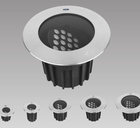 Projecteur LED extérieur encastré IP65 étanche en acier inoxydable, réglable, motif nid d'abeille, pour jardin et sol