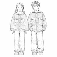 Cardigan en tricot torsadé à col pour enfants, veste unisexe à boutons et multi-poches, manteau épais en tricot pour garçons et filles