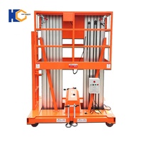 16m Kaldırma Yüksekliği Çift Mastlı Taşınabilir Alüminyum Alaşımlı Mastlı Platform CE Yüksek Kalite 240KG Yük Kapasiteli Elektrikli