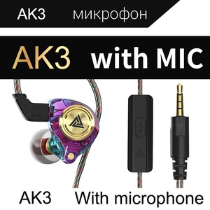 Écouteurs audio filaires QKZ AK3 FiLe de qualité avec microphone, écouteurs intra-auriculaires à basses profondes pour <span class=keywords><strong>iPhone</strong></span>, sport, jeux, cadeau - Product Image 3